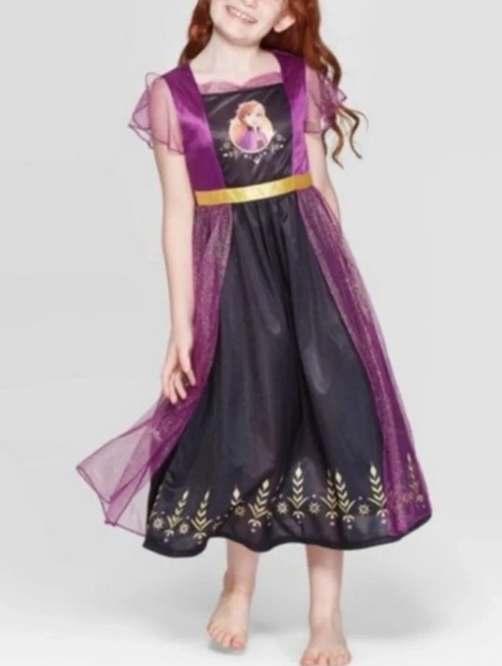 DISNEY FROZEN Princess Anna Dress Gown Costume Halloween